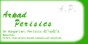 arpad perisics business card
